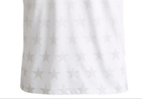 Camiseta masculina American Rag com estampa de estrelas em tons coloridos e blocos, branca, tamanho extragrande