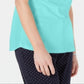 Blusa feminina Karen Scott com manga amarrada, azul, tamanho X-S