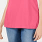 Camiseta feminina Karen Scott com gola trançada, rosa, tamanho X-S