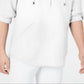 INC International Concepts Moletom com capuz masculino com zíper e meio, branco, tamanho extragrande
