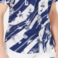 Camisa masculina American Rag com botões e gola trançada, azul, tamanho médio