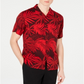 Camisa masculina de manga curta tropical American Rag, vermelha, tamanho médio