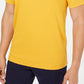 Camiseta masculina Tasso Elba com gola redonda, amarela, tamanho XX-G