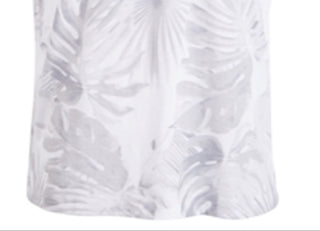 Camiseta masculina American Rag com estampa de folhas em tons, branca, tamanho XX-G