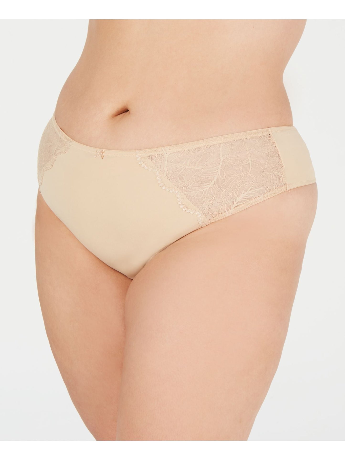 INC International Concepts Calcinha fio dental bege feminina tamanho plus size 2X