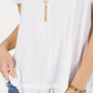 Blusa feminina com babados e bainha estilo &amp; co, branca, tamanho extragrande