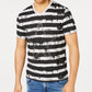 Camiseta masculina de algodão com gola V e estampa gráfica da INC International Concepts, cinza, tamanho pequeno