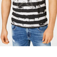 Camiseta masculina de algodão com gola V e estampa gráfica da INC International Concepts, cinza, tamanho pequeno