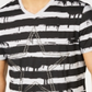 Camiseta masculina de algodão com gola V e estampa gráfica da INC International Concepts, cinza, tamanho pequeno