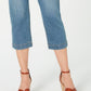 Calça capri jeans com cinto feminina Style &amp; Co, azul, tamanho 10