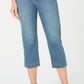 Calça capri jeans com cinto feminina Style &amp; Co, azul, tamanho 14