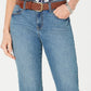 Calça capri jeans com cinto feminina Style &amp; Co, azul, tamanho 14