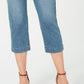 Calça capri jeans com cinto feminina Style &amp; Co, azul, tamanho 14