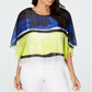 Blusa feminina Alfani Colorblocked Bubble, tamanho pequeno, branca
