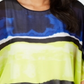 Blusa feminina Alfani Colorblocked Bubble, tamanho pequeno, branca