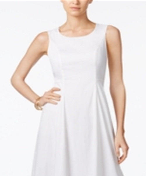 Vestido midi alfani feminino, tamanho 8, branco, pequeno