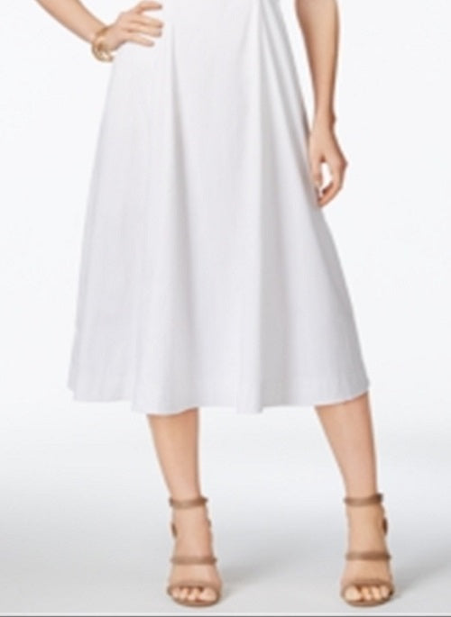 Vestido midi alfani feminino, tamanho 8, branco, pequeno
