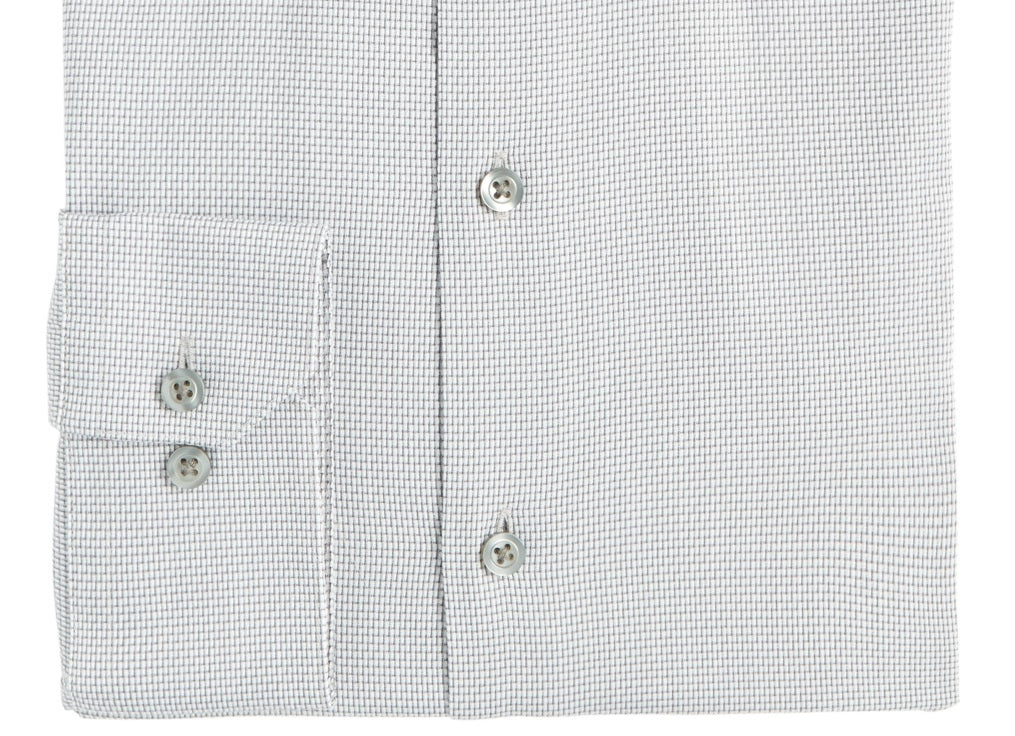 Camisa social masculina Alfani Athletic Fit Twill Stretch cinza tamanho 15x34x35