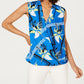 Camiseta regata feminina Alfani Plus Surplice Hi-Low azul tamanho 3X