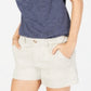 Camiseta feminina Maison Jules com decote redondo e manga curta, azul, tamanho grande
