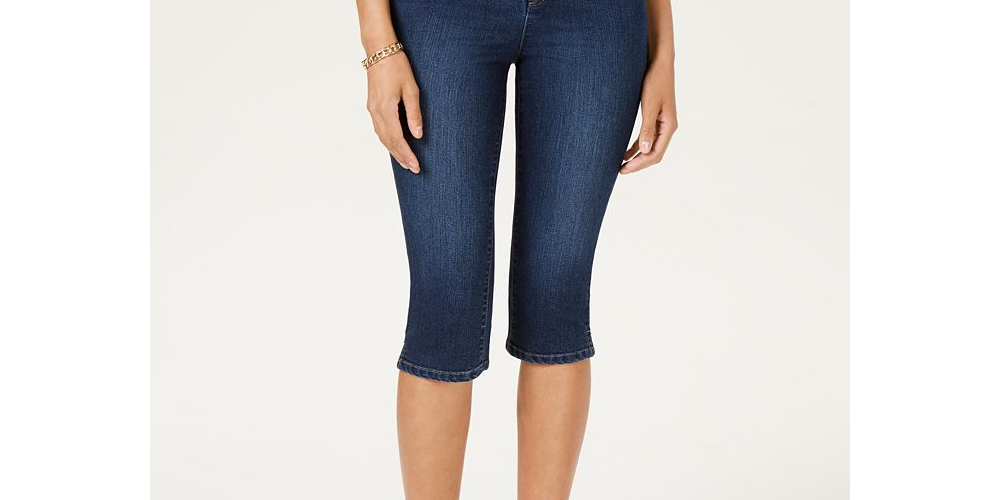Calça jeans skinny feminina Charter Club Tummy Control, azul, tamanho 4
