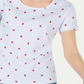 Blusa feminina Karen Scott com estampa decote redondo, azul, tamanho pequeno