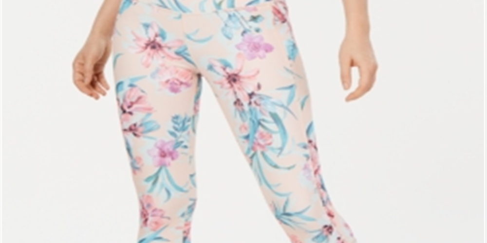 Leggings atléticas femininas Ideology Floral Fitness Rosa Tamanho XX-G