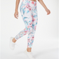 Leggings femininas estampadas Ideology com recortes, tamanho grande, brancas