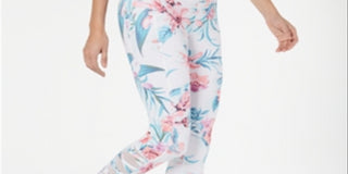 Ideology Women's Printed Cutout Leggings White Size Large