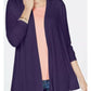 Karen Scott Cardigan Feminino Manga Longa Aberto Azul Tamanho X-G