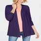 Karen Scott Cardigan Feminino Manga Longa Aberto Azul Tamanho X-G