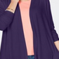 Karen Scott Cardigan Feminino Manga Longa Aberto Azul Tamanho X-G