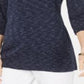 Karen Scott Blusa Feminina Gola Canoa Space Dyed Azul Tamanho XS