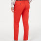 Calça masculina Milan Slim Fit, frente lisa, perna reta, vermelha, tamanho 32x32, da INC International Concepts