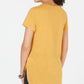 Blusa feminina com decote em V e estampa floral estilo &amp; co, amarela, tamanho médio