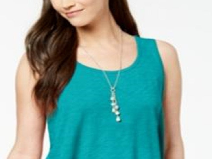 Regata feminina estilo &amp; co swing azul tamanho PP