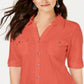 Camisa utilitária feminina Style &amp; Co, vermelha, tamanho pequeno