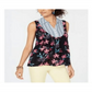 Blusa feminina estilo Hibiscus Mix Media tamanho médio