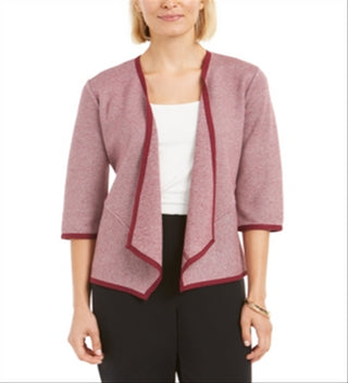 Cardigan feminino Alfani com frente drapeada, vermelho, tamanho extragrande