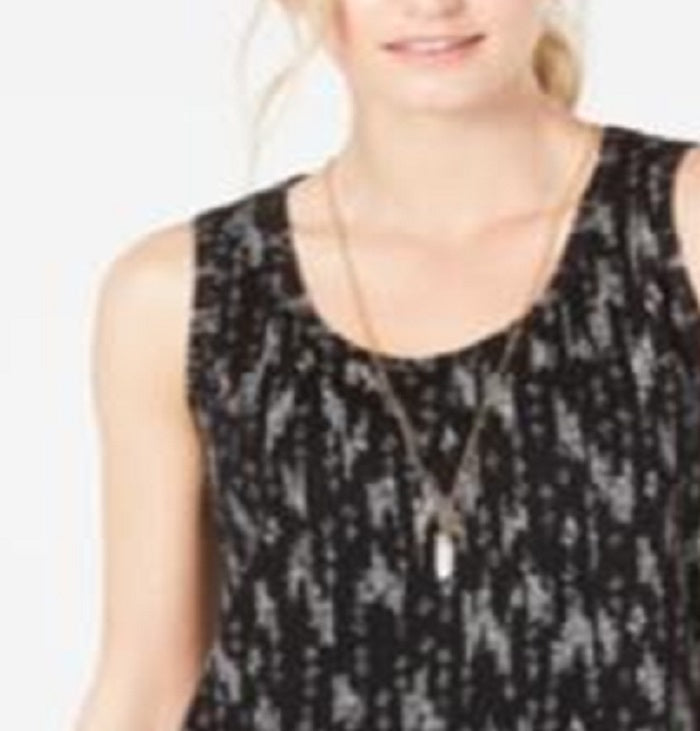 Regata feminina estampada Style &amp; Co, preta, tamanho pequeno