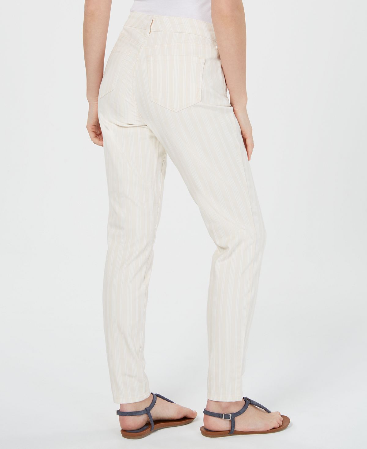 Calça listrada feminina Style &amp; Co marrom tamanho 14