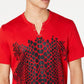 Camiseta masculina de crocodilo INC International Concepts vermelha tamanho X-S