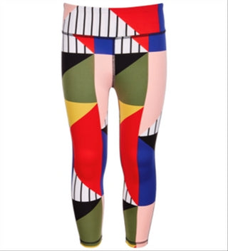 Legging ID Ideology Big Girl's Colorblocked Cintura Alta Tamanho Grande Preta