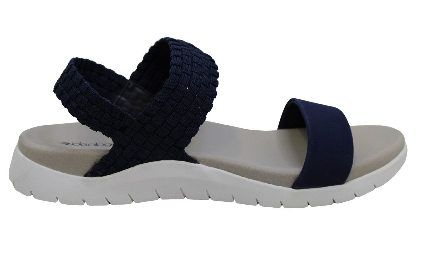 ID Ideology Sandálias femininas Paxxton Fabric com bico aberto, casuais, estilo slingback, azuis, tamanho 7,5