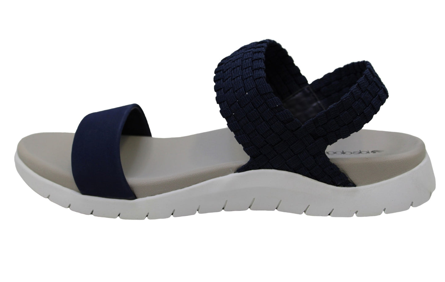 ID Ideology Sandálias femininas Paxxton Fabric com bico aberto, casuais, estilo slingback, azuis, tamanho 7,5