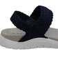 ID Ideology Sandálias femininas Paxxton Fabric com bico aberto, casuais, estilo slingback, azuis, tamanho 7,5