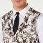 INC International Concepts Colete masculino slim fit botânico marrom tamanho extrapequeno