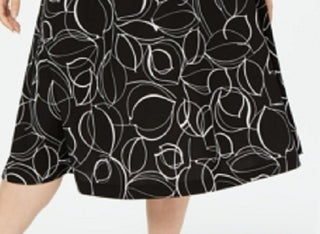 Saia MIDI estampada feminina Alfani preta tamanho 18W