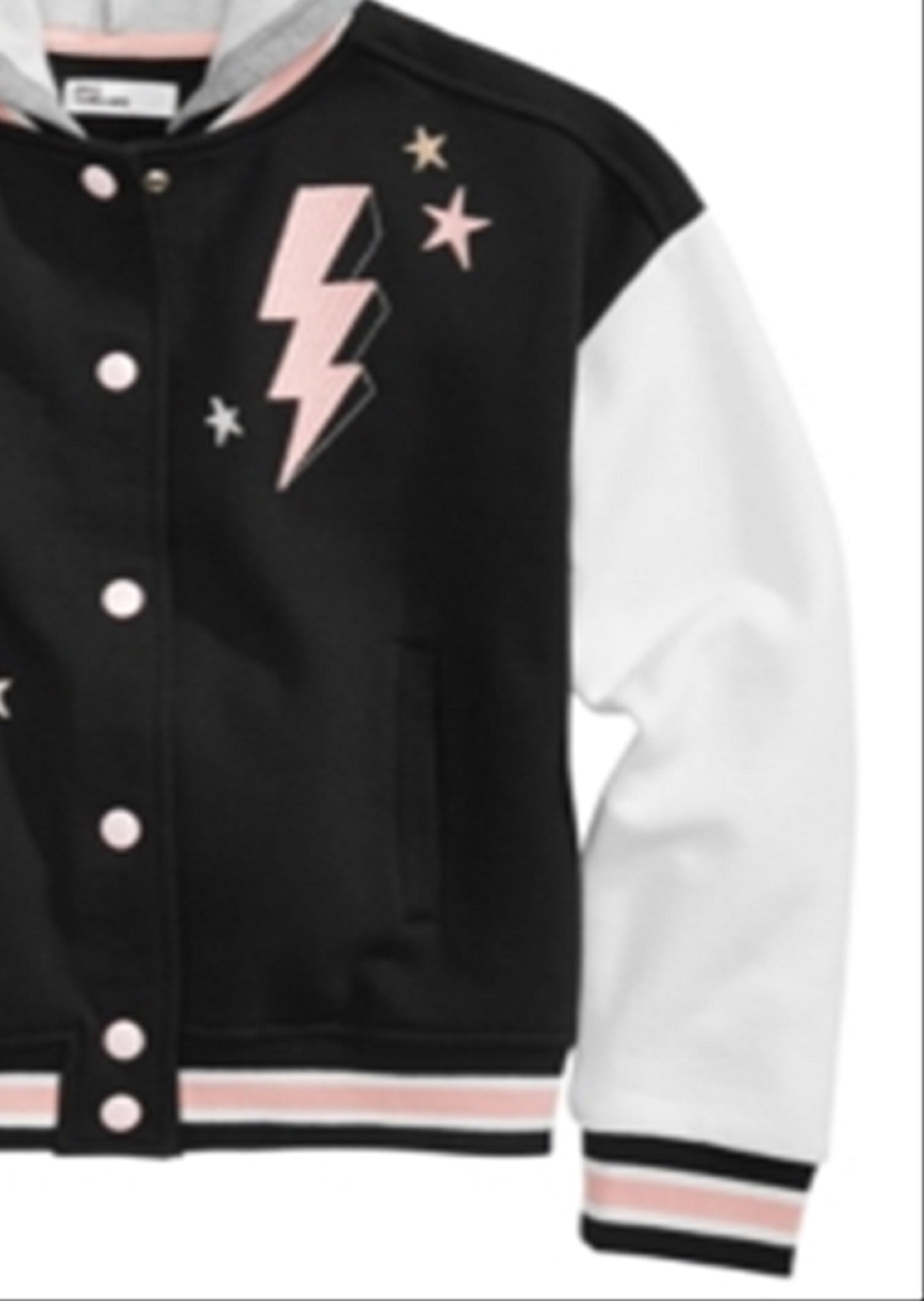 Jaqueta com capuz para meninas Epic Threads, preta, tamanho 6