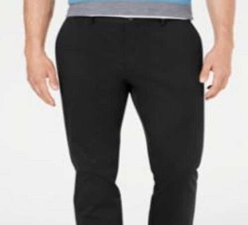 Calça Chino Profissional Luca Twill Masculina Tasso Elba Preta Tamanho 34X32